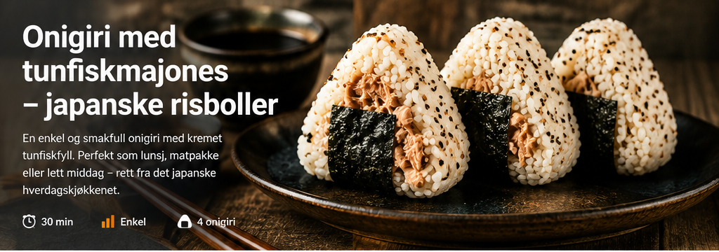 Onigiri med tunfiskmajones – japanske risboller